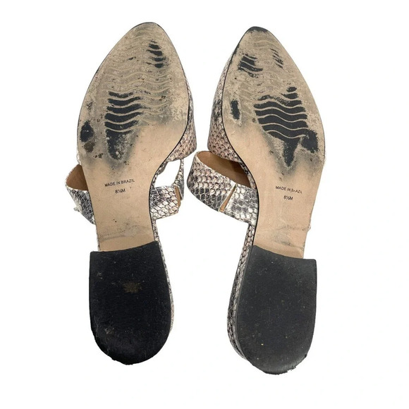 Able Joselyne Reptile Embossed Leather Pointed Toe Slip On Flats Shoes Size 8.5 - Picture 13 of 16